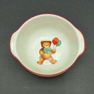 Reutter Teddy Bear Balloons Child's Cereal Snack Bowl Children's Porridge Dish